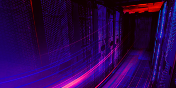 rows of computer processors in the background, remixed from public domain by Nasa representing eDiscovery services